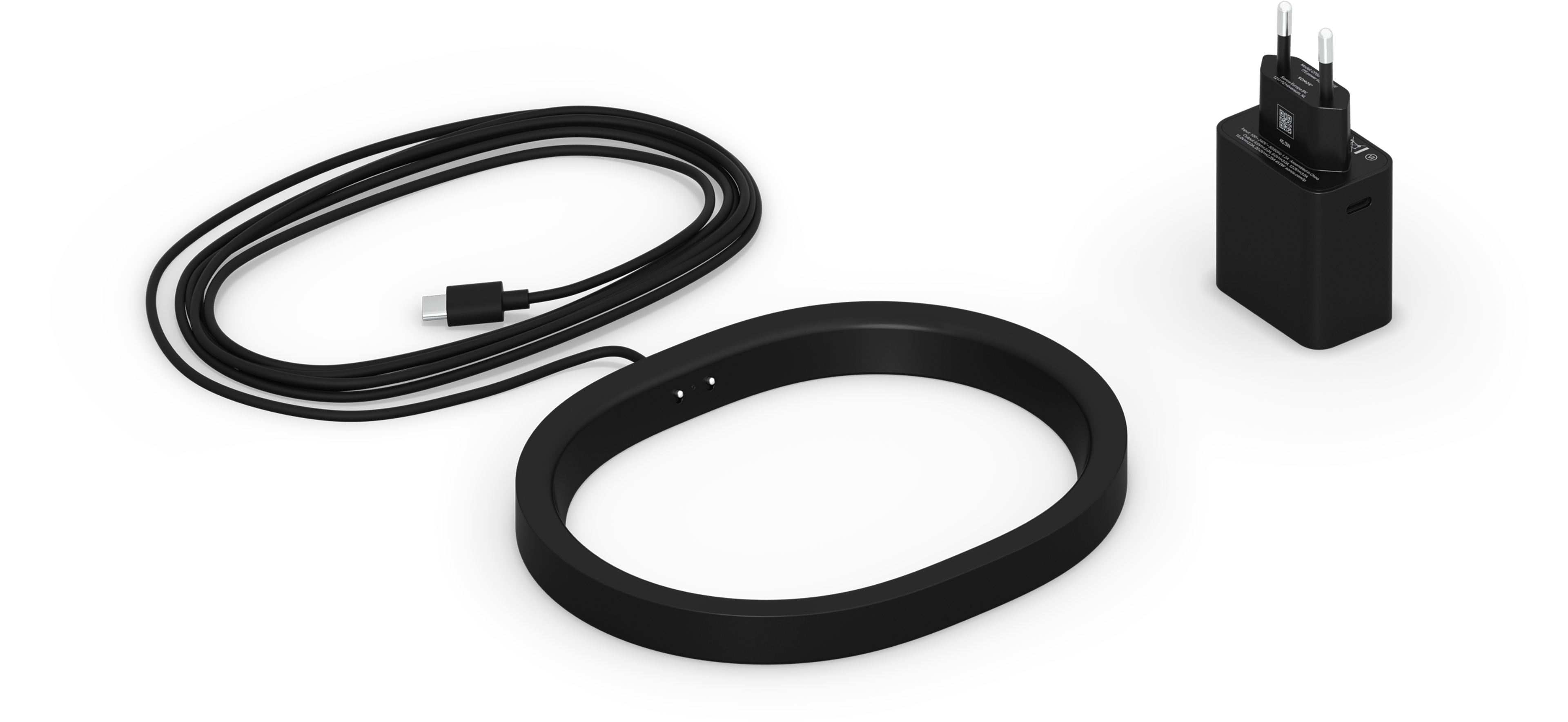 Immagine della base di ricarica wireless per Sonos Move 2 nera con la spina corrispondente alla presa in uso nel Paese in cui è commercializzata