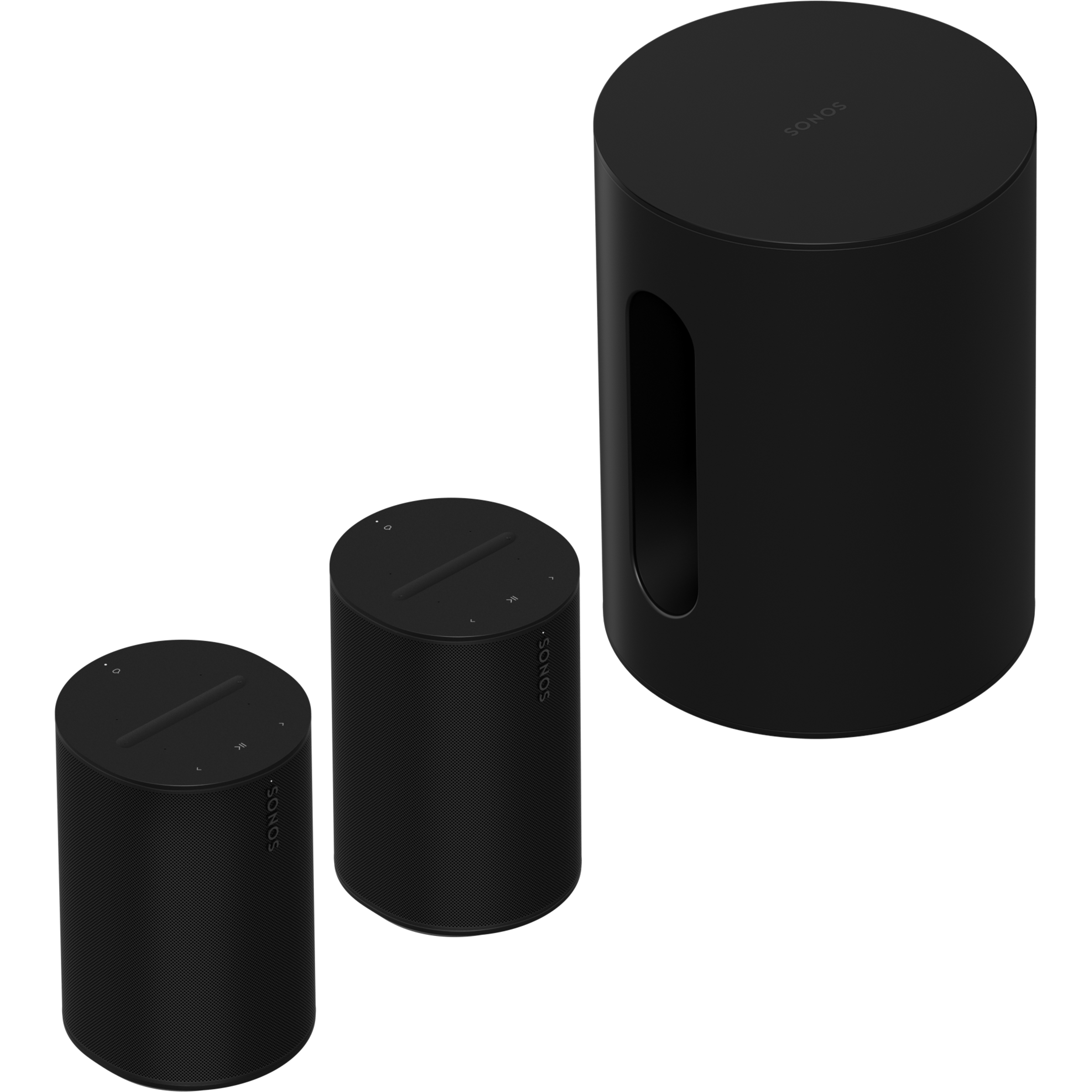 Sub Mini and pair of Era 100s, both in black