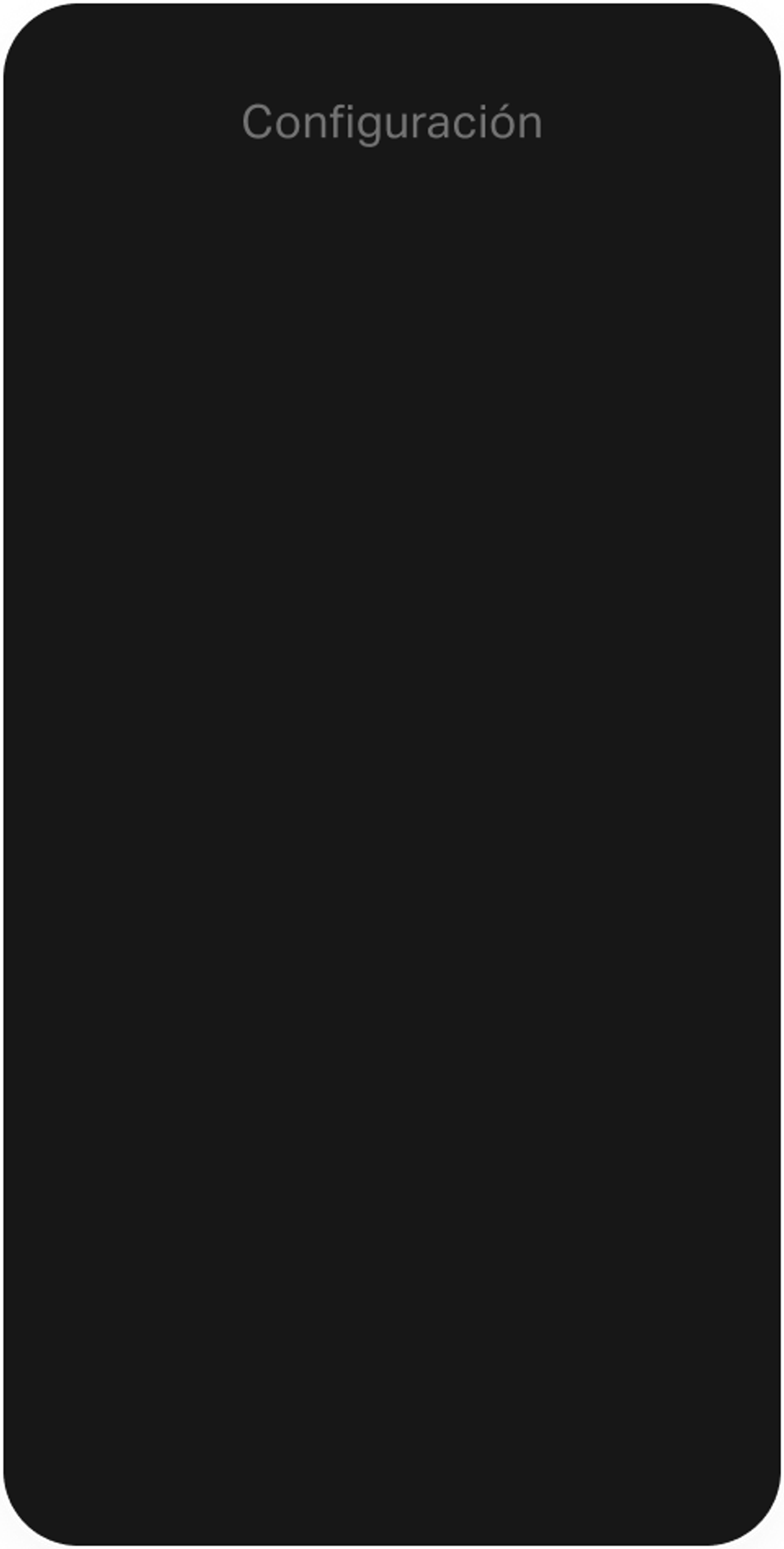 Configuración de iPhone en blanco