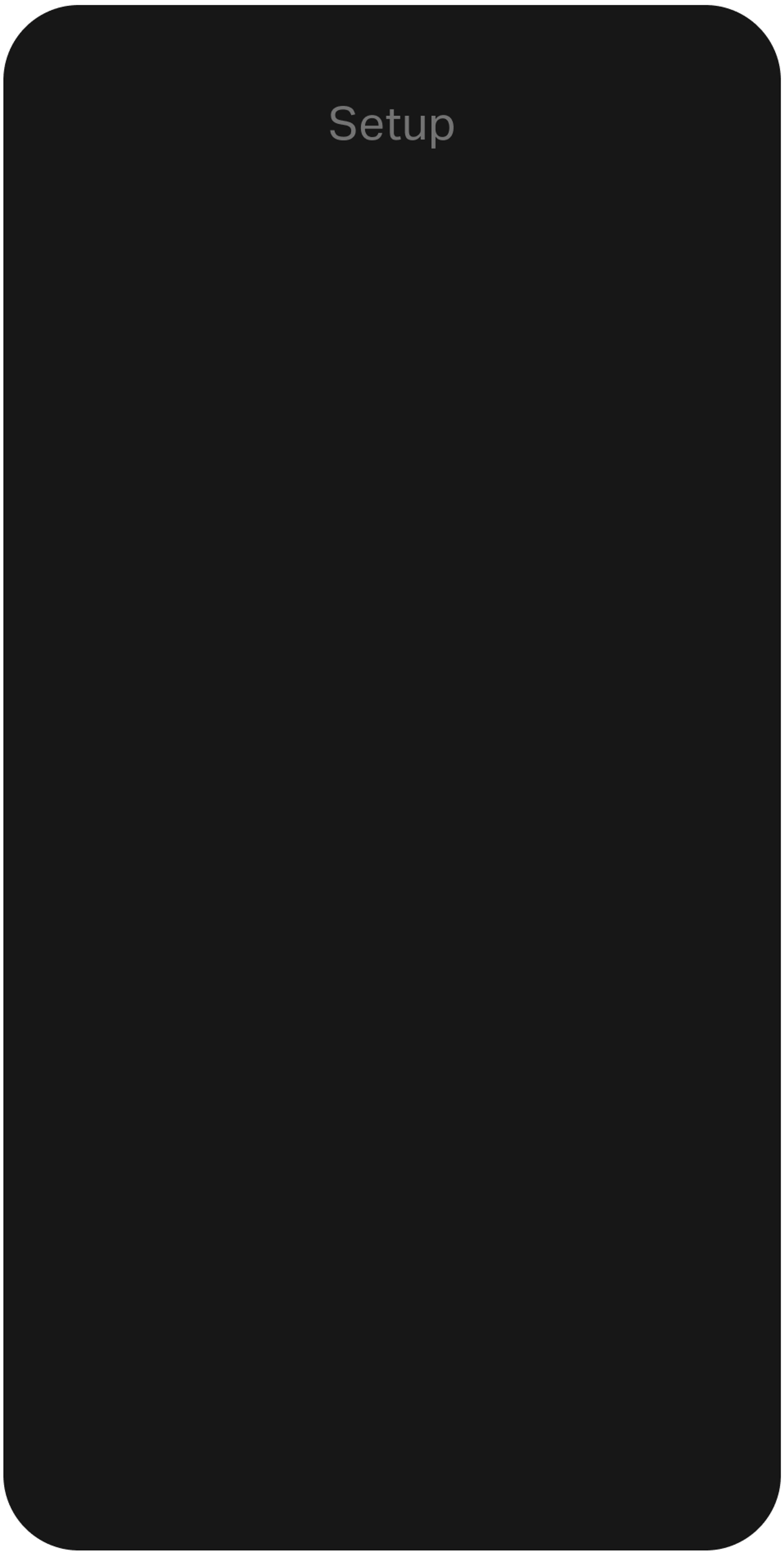Blank iPhone setup