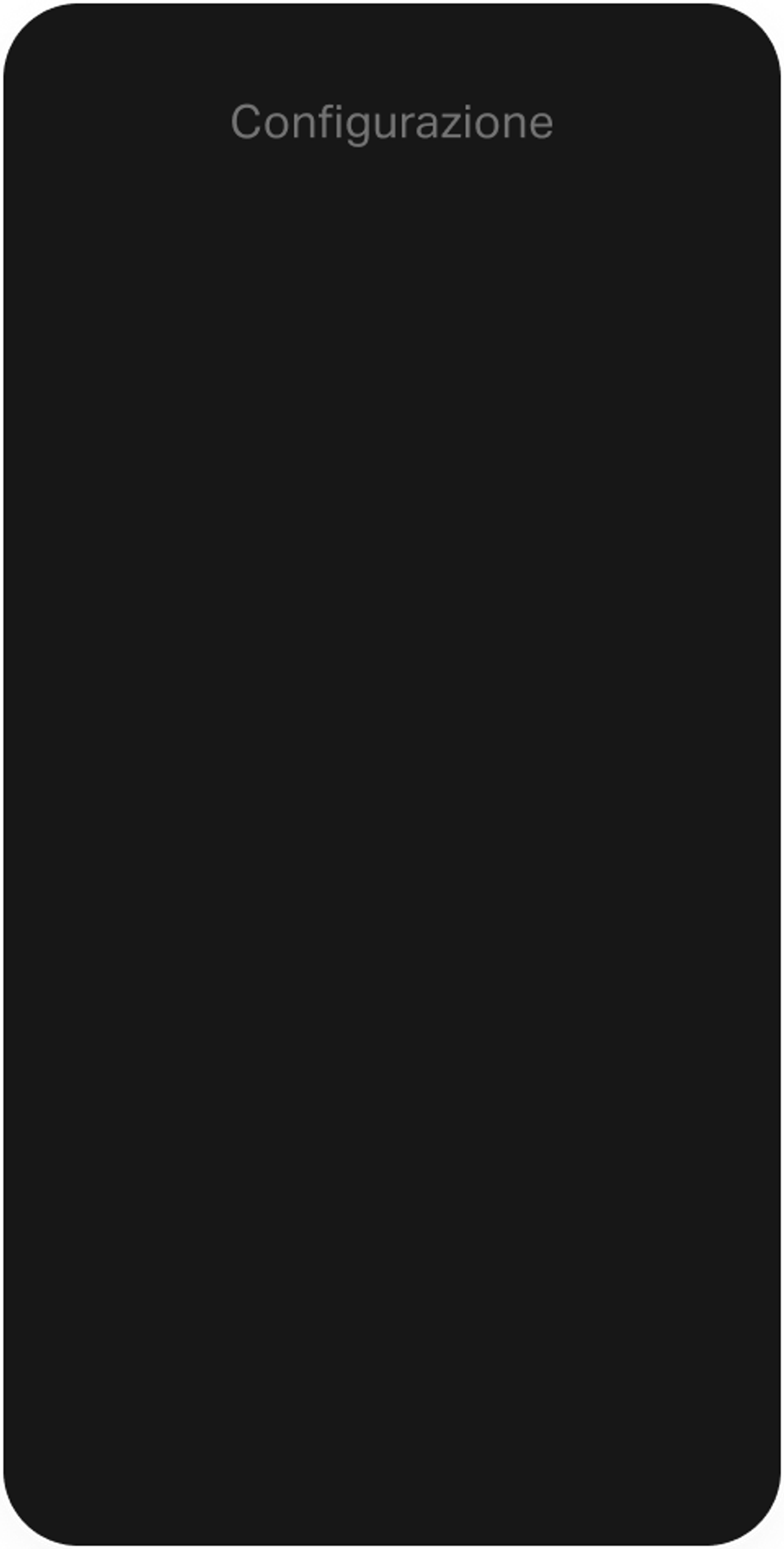 Configurazione di un iPhone nero