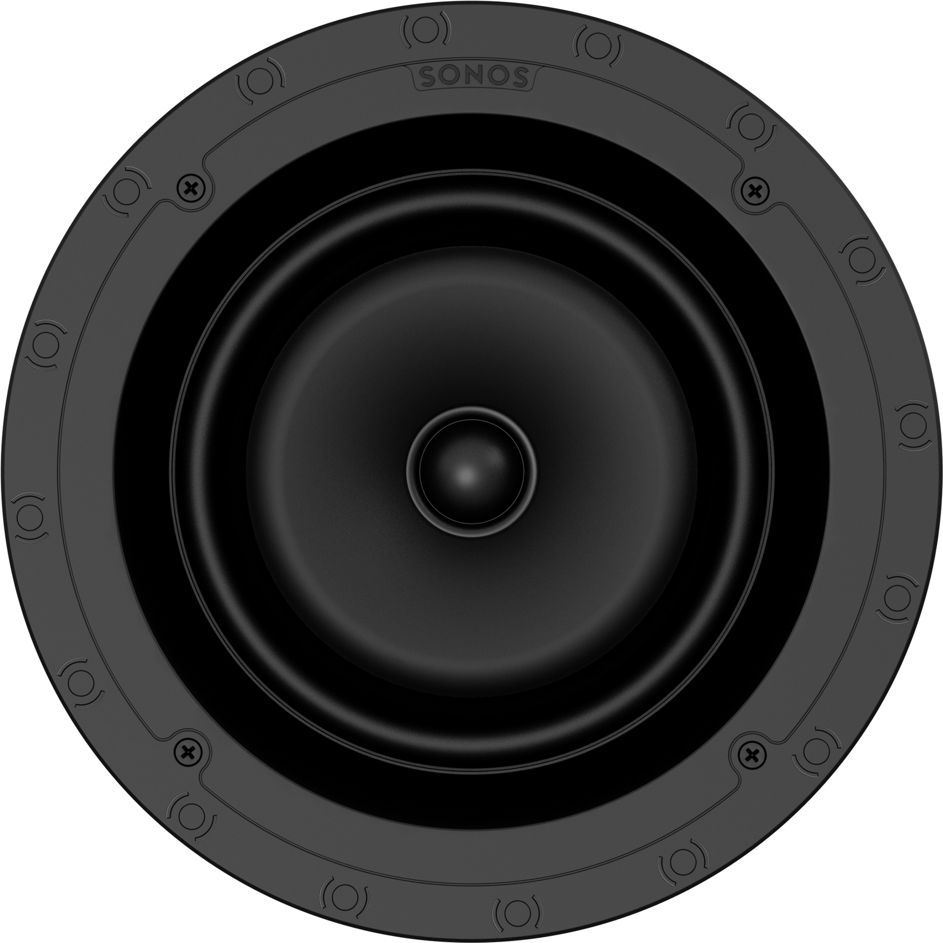 8 inch In-Ceiling speaker front without grille
