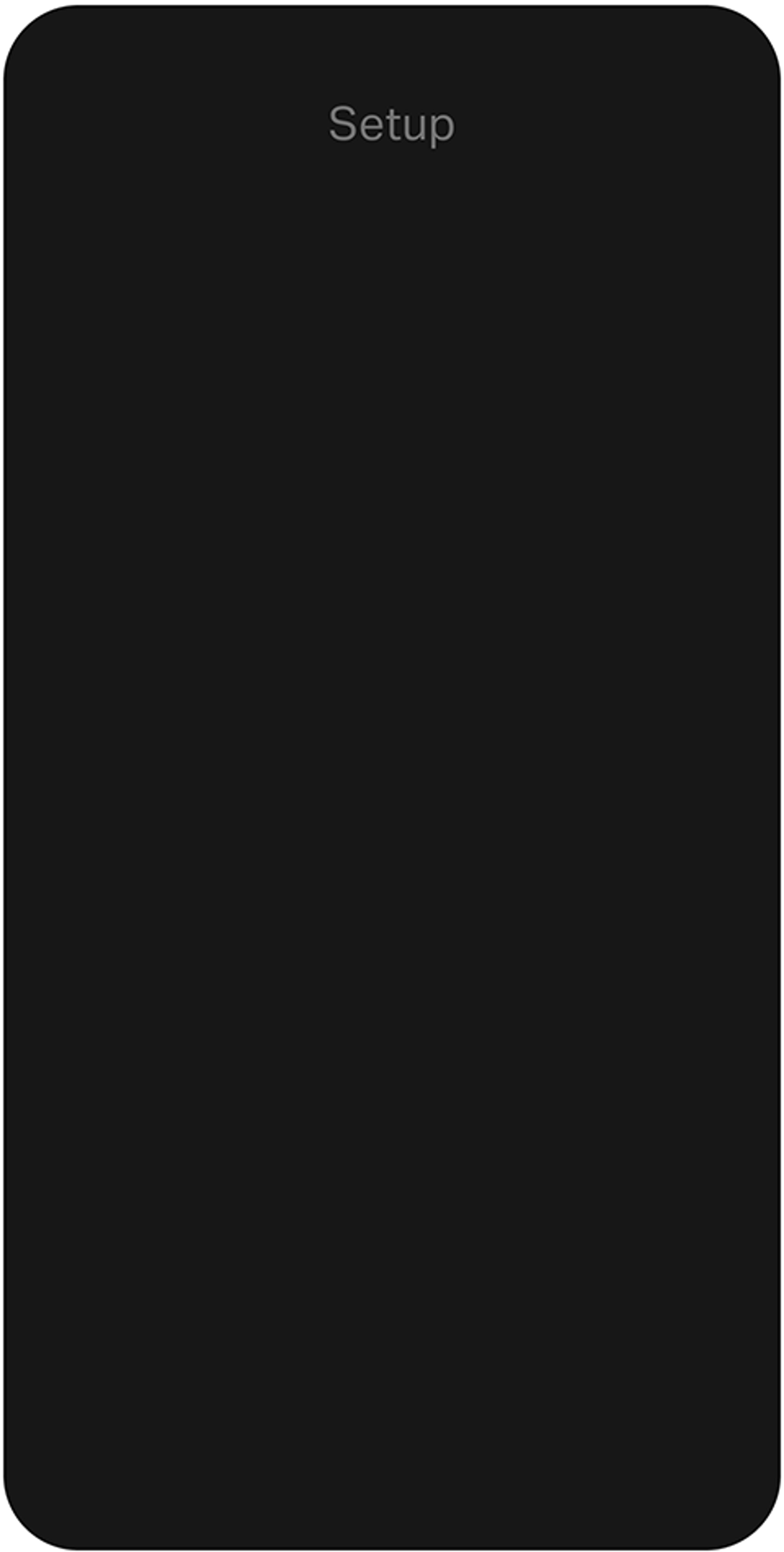 Rendering of a phone with Setup
