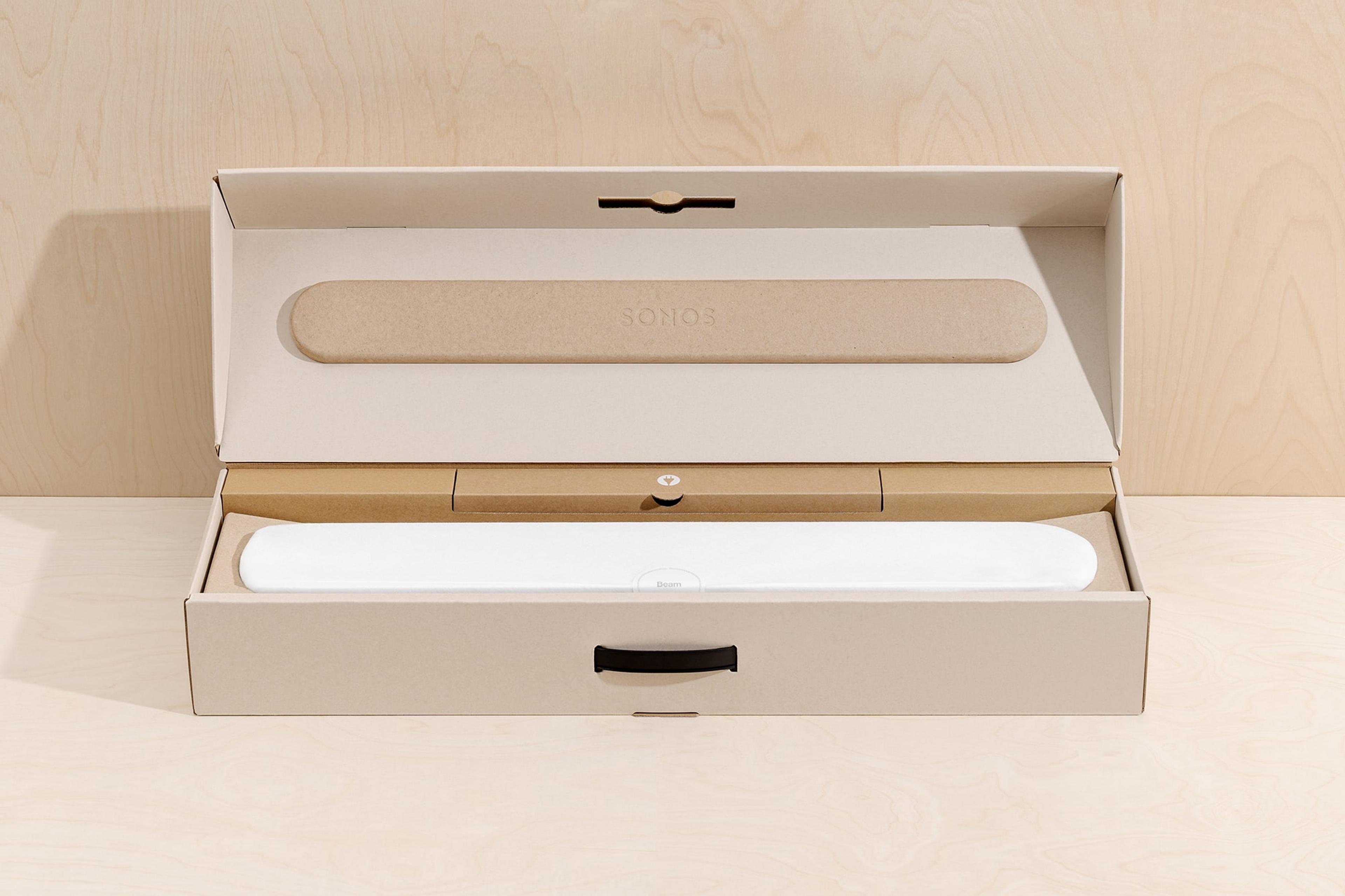 White Beam inside its box