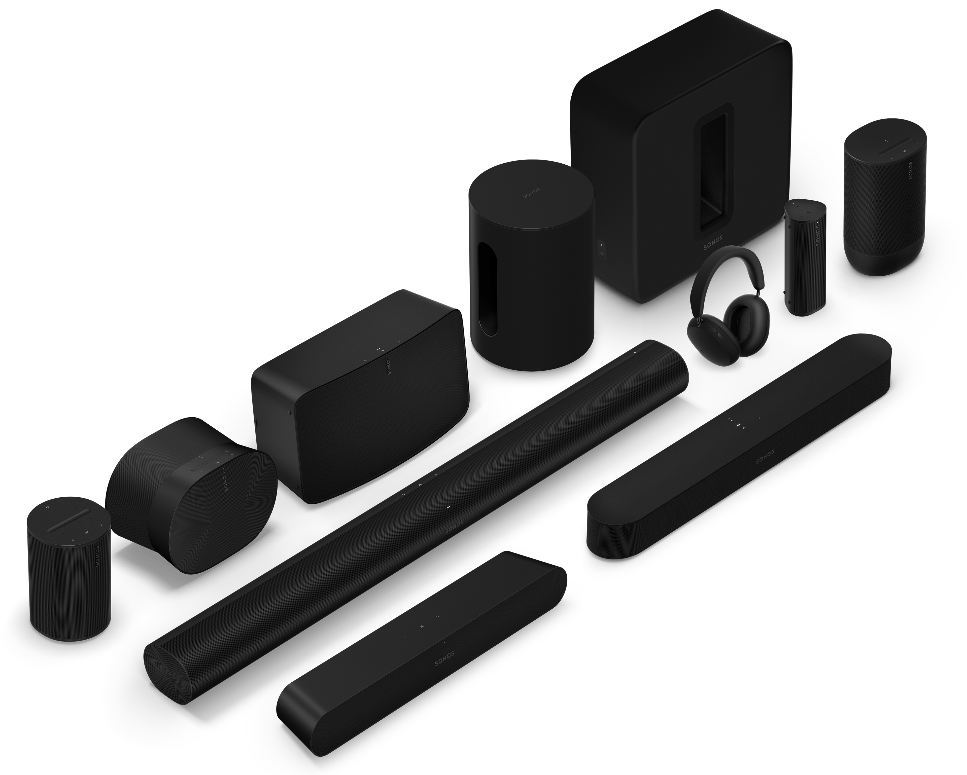 Sonos full product line in black